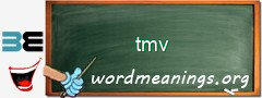 WordMeaning blackboard for tmv